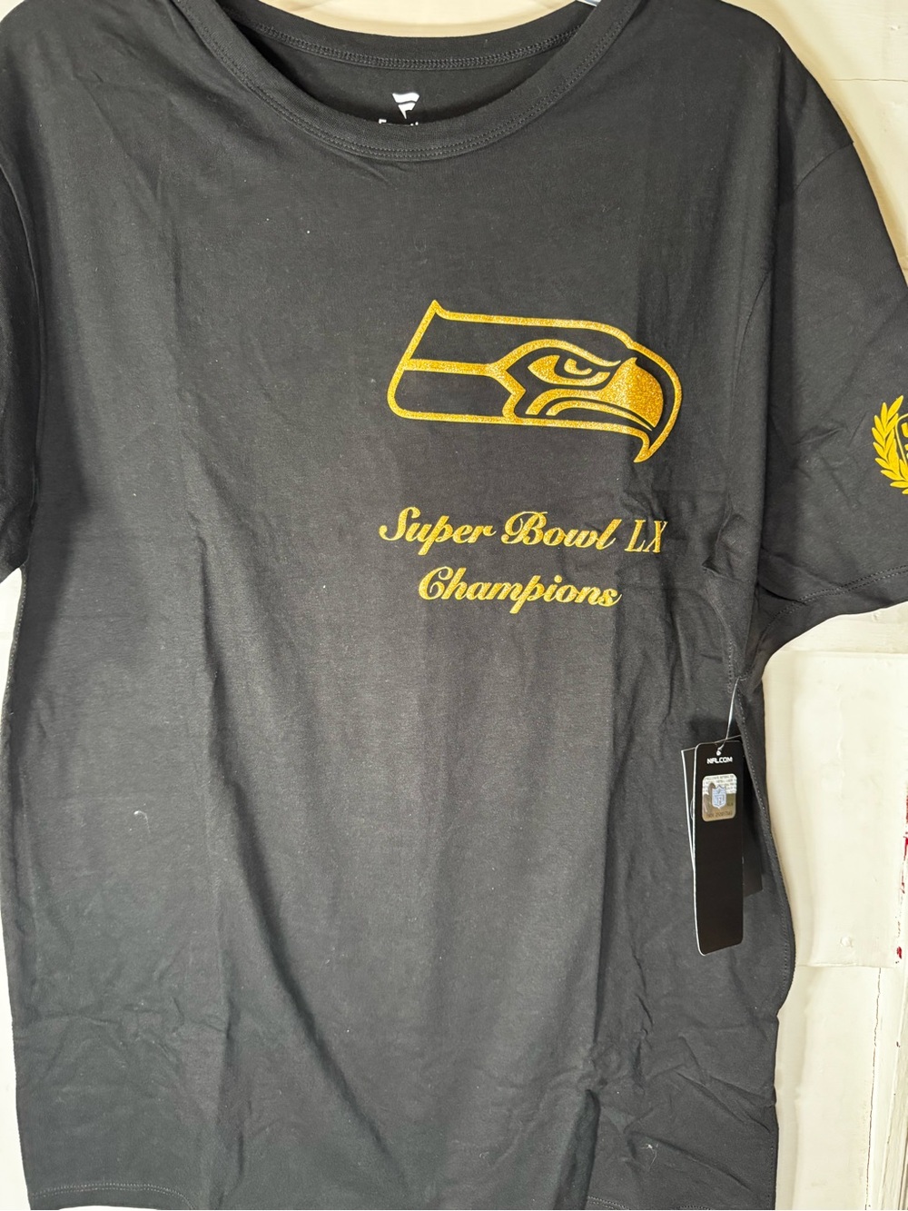 Seattle Seahawks Super Bowl LX Champions Black Graphic T-Shirt